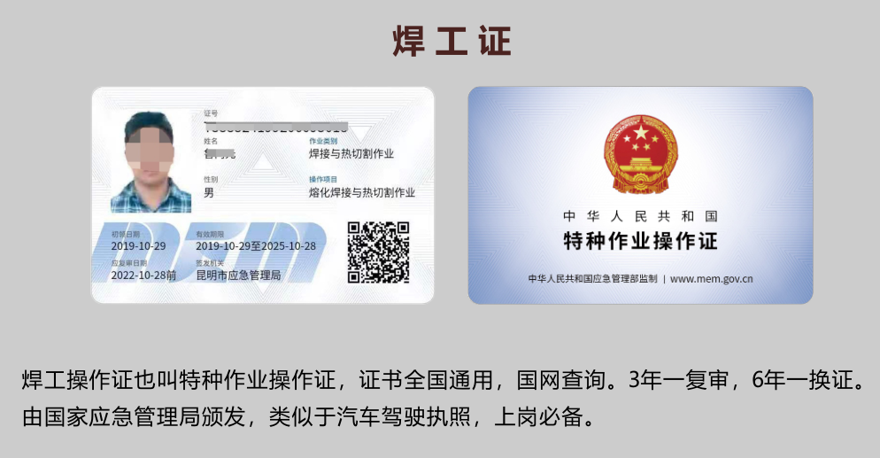 2023年6月8日云南省焊工证新取及复审考试报名简章